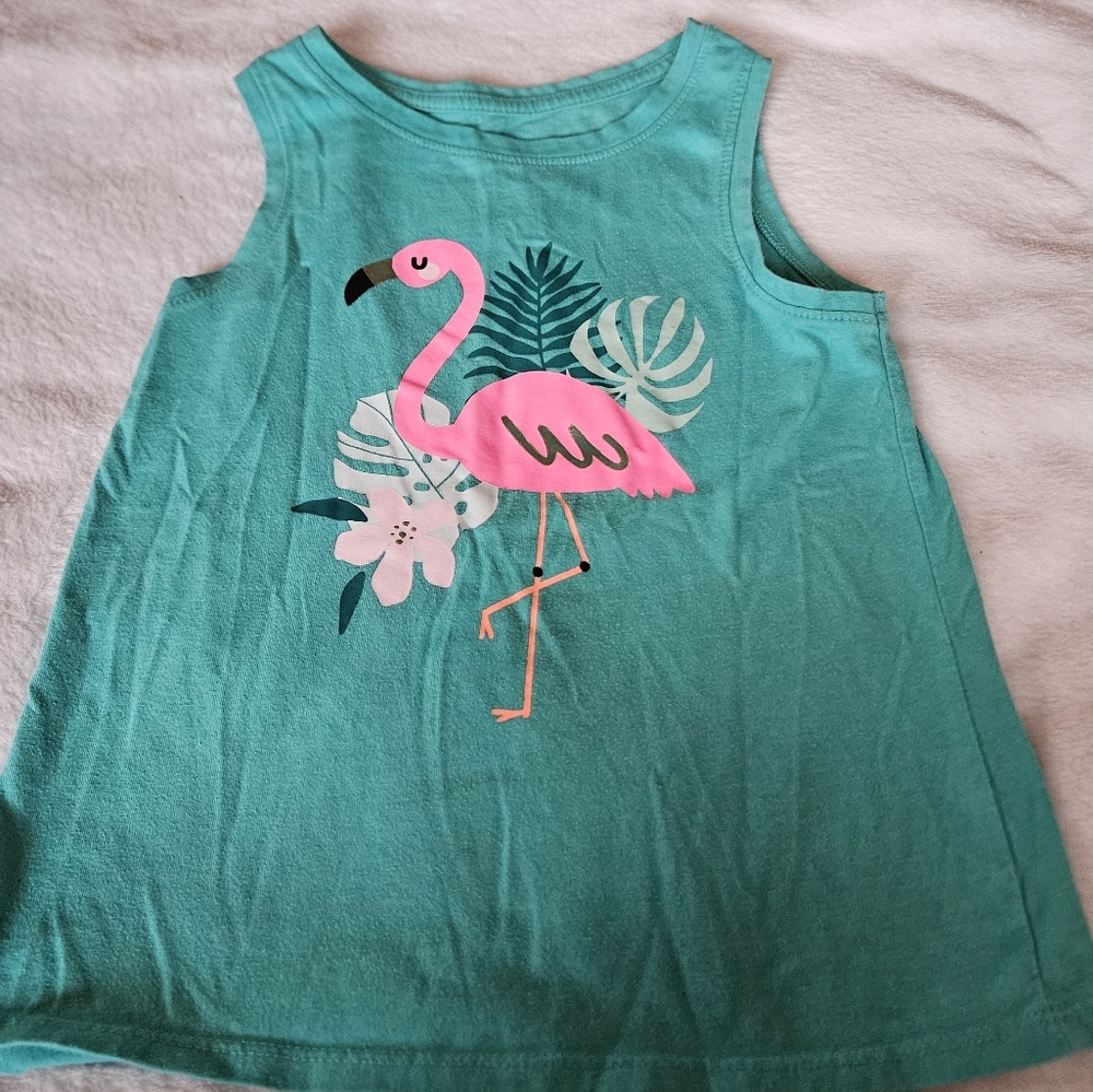 Girls | Tank Top | 5T | Cat & Jack | Flamingo | Teal | Summer | Target | Toddler
